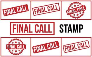 Final Call Rubber Stamp Set Vector