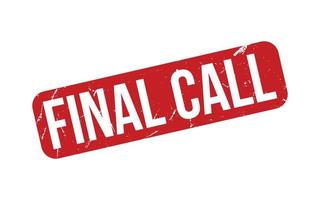 Final Call Rubber Stamp Seal Vector