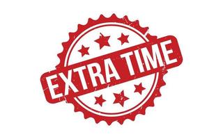 Extra Time Rubber Stamp Seal Vector