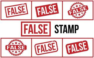 False Rubber Stamp Set Vector