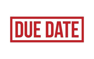 Due Date Rubber Stamp Seal Vector