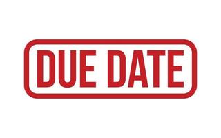 Due Date Rubber Stamp Seal Vector