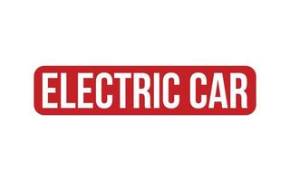 Electric Car Rubber Stamp Seal Vector