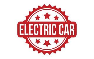eléctrico coche caucho sello sello vector