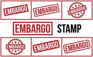 Embargo Rubber Stamp Set Vector