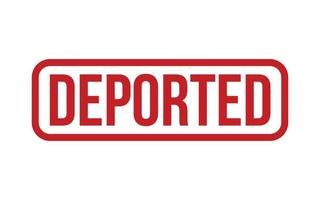 Deported Rubber Stamp Seal Vector