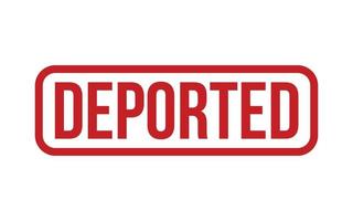 Deported Rubber Stamp Seal Vector