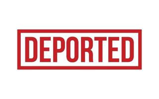 Deported Rubber Stamp Seal Vector