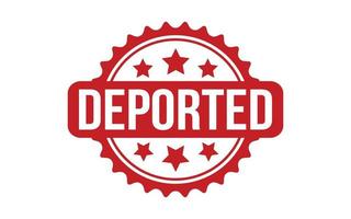 Deported Rubber Stamp Seal Vector
