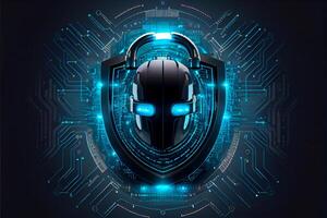 Cyber security technology concept. photo
