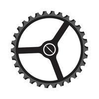 vector bicicleta rueda dentada rueda de espigas bielas icono