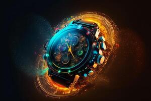 Artificial intelligence smart watch. photo