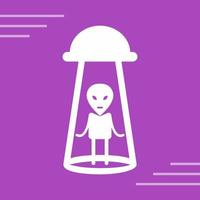 icono de vector de abducción extraterrestre