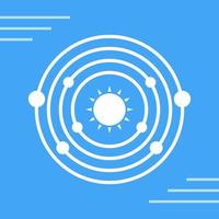 Planets Orbitting Sun Vector Icon