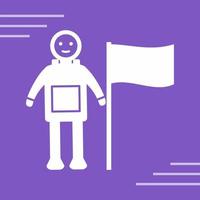 Man with Flag Vector Icon