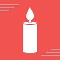 Lit Candle Vector Icon