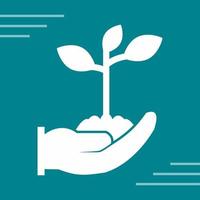 Holding Plants Vector Icon