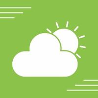 Sun Cloud Vector Icon