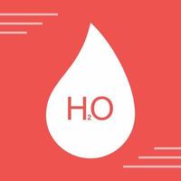 H2O Vector Icon