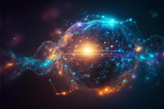 digital nube informática tecnología concepto. generativo ai foto