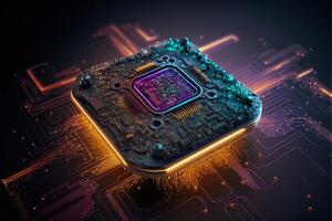 Artificial intelligence digital chips. photo