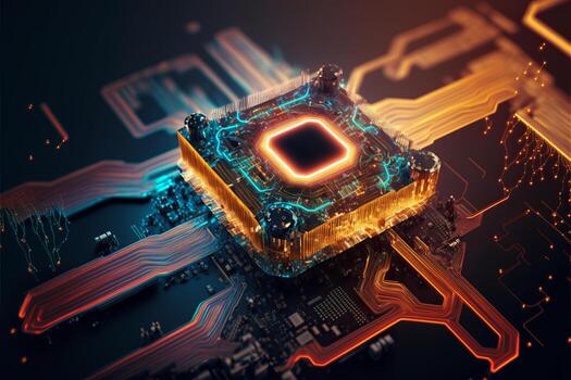 artificial inteligencia digital papas fritas. generativo ai foto