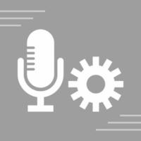 Microphone Settings Vector Icon