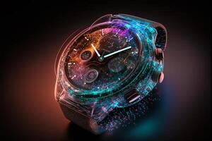 Artificial intelligence smart watch. photo