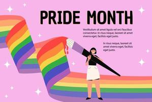 Pride month lgbt rainbow background vector illustration