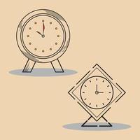 Web vector element, table clock illustration. Clean and minimalist icon design.