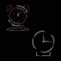 Web vector element, table clock illustration. Clean and minimalist icon design.