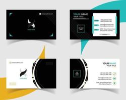 Modern corporate business card template design. Double sided, simple, vector visiting card layout.