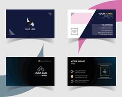 Modern corporate business card template design. Double sided, simple, vector visiting card layout.