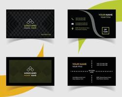 Modern corporate business card template design. Double sided, simple, vector visiting card layout.