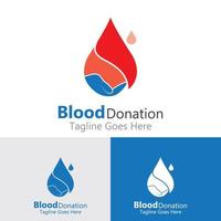 sangre donación logo o símbolo sano concepto modelo diseño vector