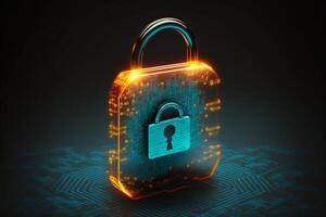Cyber security technology concept. photo
