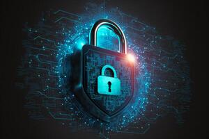 Cyber security technology concept. photo