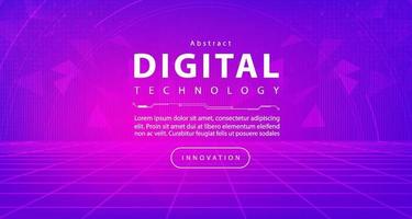 tecnología digital abstracta circuito futurista fondo rosa azul, tecnología de ciencia cibernética, futuro de comunicación de innovación, datos grandes ai, conexión de red de Internet, vector de ilustración de alta tecnología en la nube