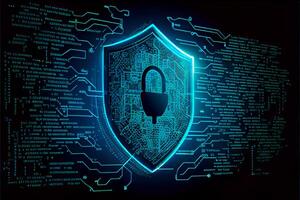 Cyber security technology concept. photo