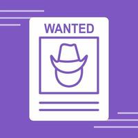 Wanted Poster Vector Icon