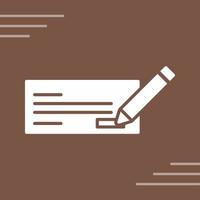 Write Cheque Vector Icon