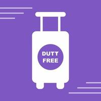 Duty Free Luggage Vector Icon