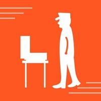 Guard Checking Briefcase Vector Icon