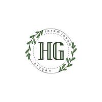 HG Initial beauty floral logo template vector
