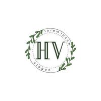 HV Initial beauty floral logo template vector