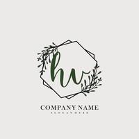 HV Initial beauty floral logo template vector
