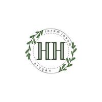 HH Initial beauty floral logo template vector