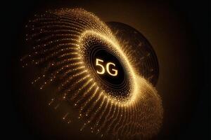 Abstract 5g logo for technology background. photo