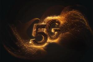 Abstract 5g logo for technology background. photo