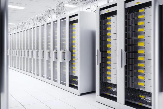 White server room. photo